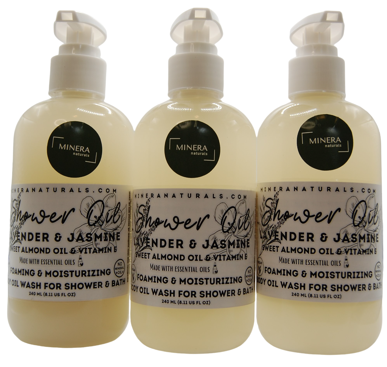 Shower Oils (it goes from an oil to a light foam)