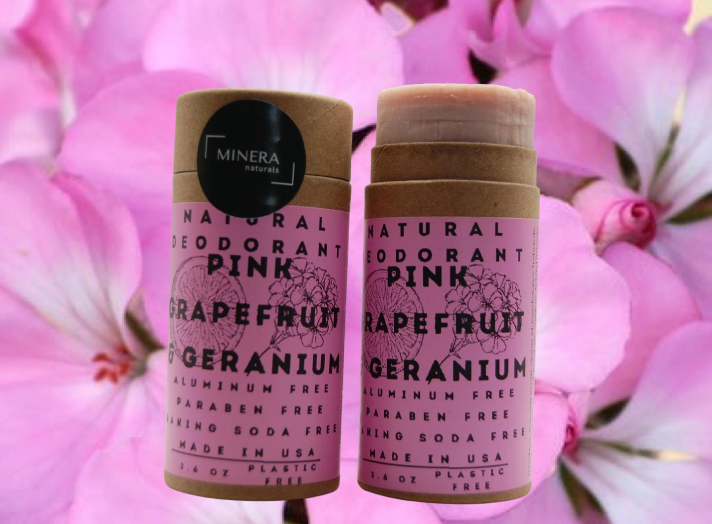Natural Deodorant - Pink Grapefruit & Geranium
