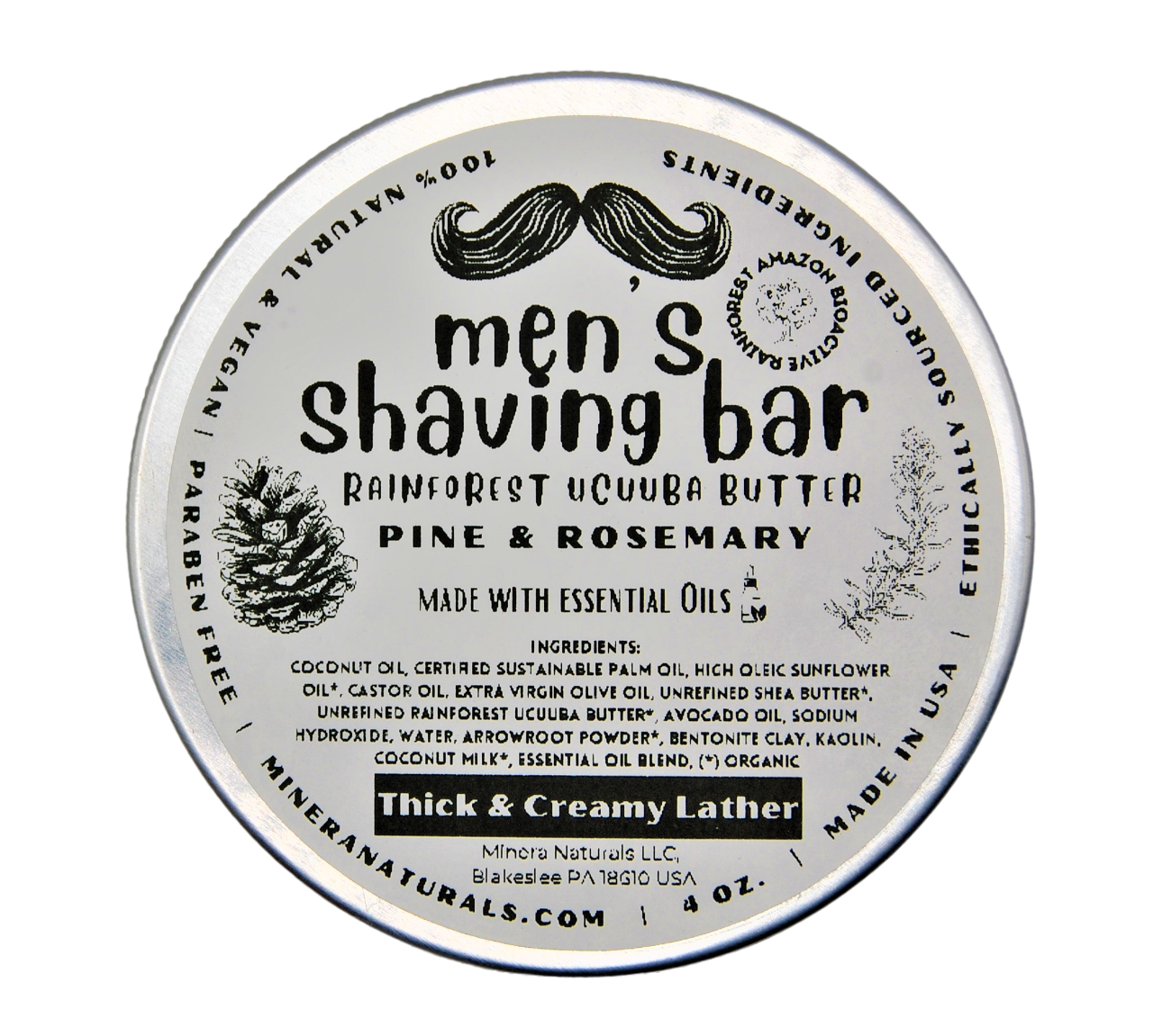 Men's shaving Bar Pine & Rosemary