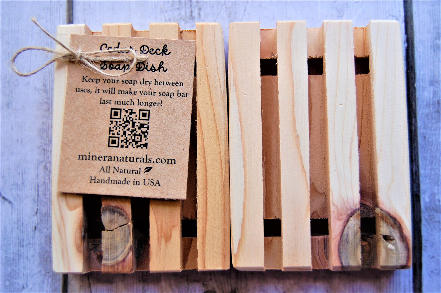Rustic Cedar Soap Deck with natural imperfections